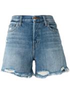J Brand - Distressed Shorts - Women - Cotton - 26, Blue, Cotton
