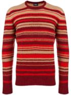 Drumohr Striped Slim-fit Sweater - Yellow & Orange