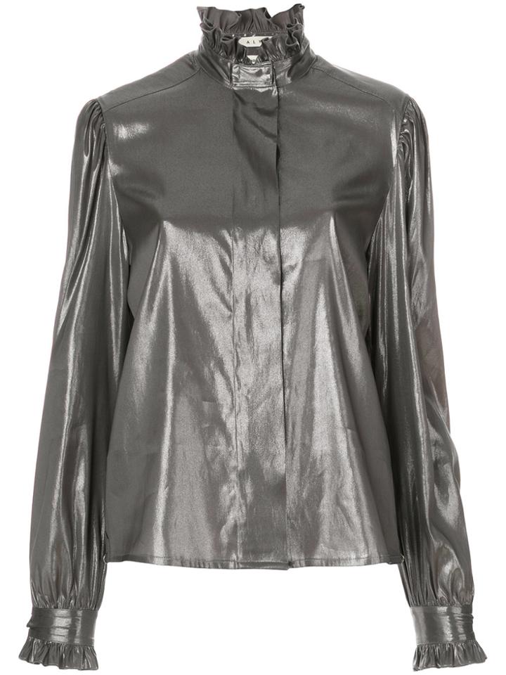Alyx Frilled Neck Metallic Blouse