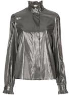 Alyx Frilled Neck Metallic Blouse