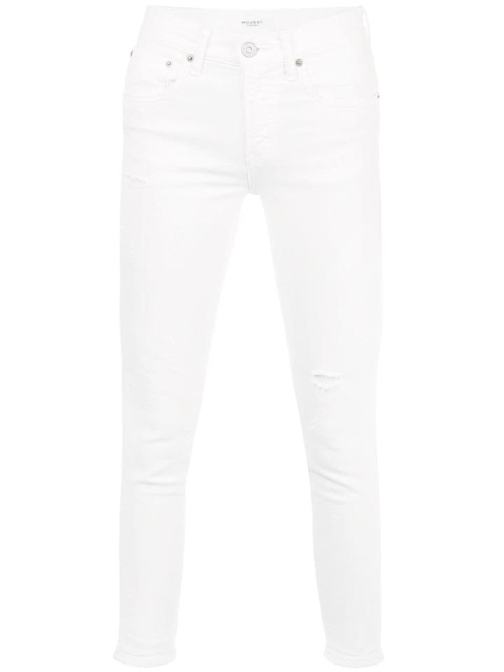 Moussy Vintage Mid-rise Skinny Jeans - White