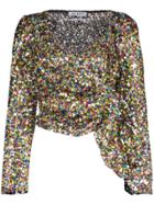 Attico Sequin Wrap Top - 021 Multicoloured