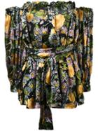 For Love And Lemons - Floral Off-shoulder Dress - Women - Silk/polyester/viscose - M, Silk/polyester/viscose