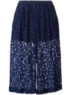 Msgm Lace Culottes, Women's, Size: 40, Blue, Polyamide/polyester/viscose