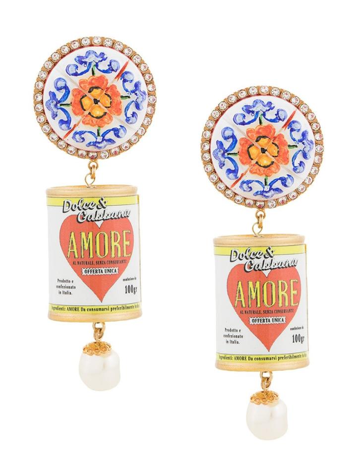 Dolce & Gabbana Drop Clip-on Earrings - Multicolour