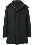 Prada Technical Canvas Hooded Coat - Black