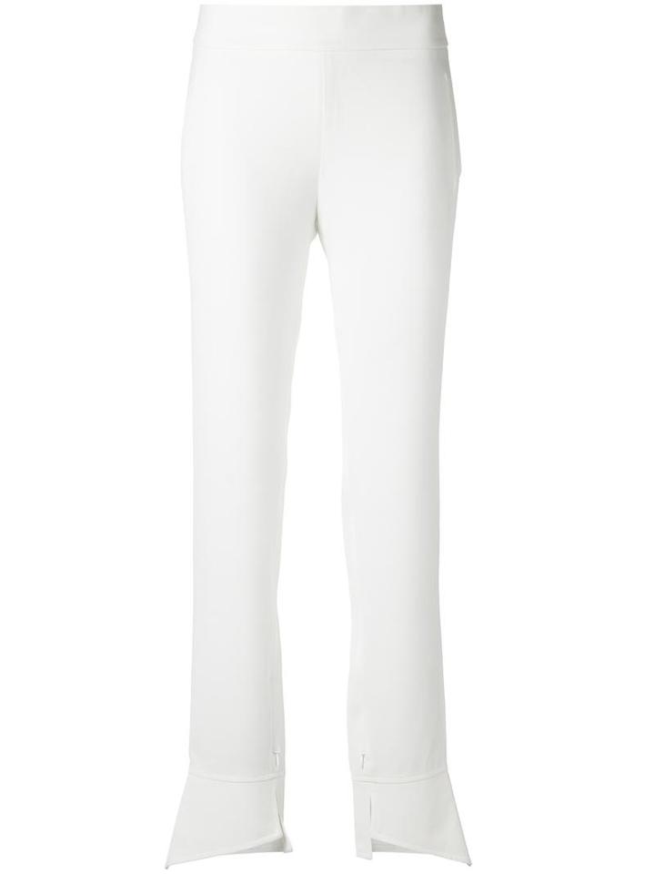 Adriana Degreas Straight Leg Trousers, Women's, Size: P, White, Polyester/spandex/elastane