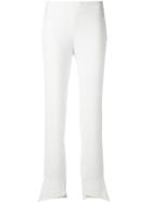 Adriana Degreas Straight Leg Trousers, Women's, Size: P, White, Polyester/spandex/elastane