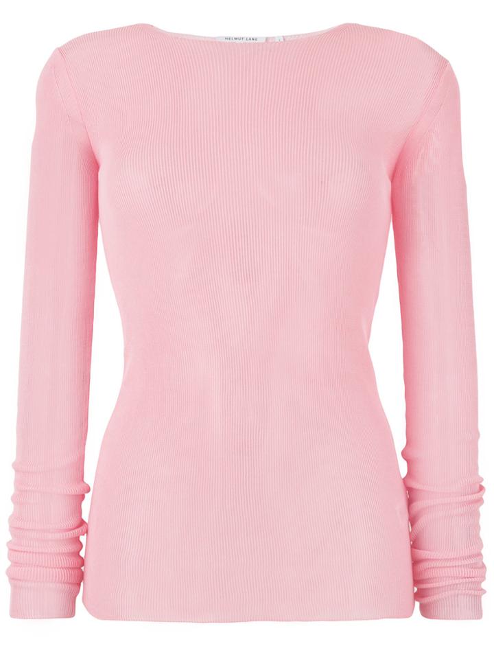 Helmut Lang Drop Needle Woven Top - Pink & Purple
