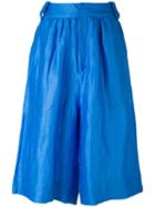 Reality Studio - Tong Shorts - Women - Linen/flax/polyamide - M, Blue, Linen/flax/polyamide