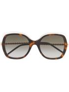 Elie Saab Oversized Frame Sunglasses - Brown