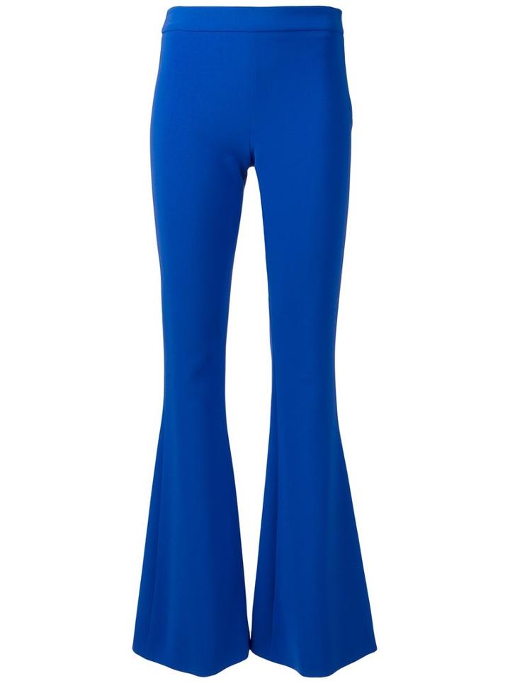 Moschino Flared Trousers, Women's, Size: 40, Blue, Polyester/triacetate