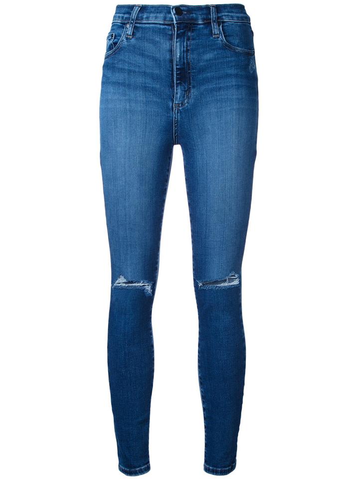 Nobody Denim - Siren Skinny Ankle Dishevel - Women - Cotton/elastodiene/polyester - 30, Blue, Cotton/elastodiene/polyester