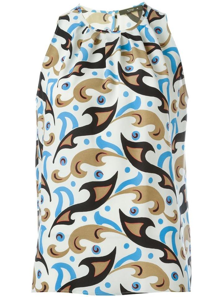 Etro Printed Tank Top, Women's, Size: 40, Nude/neutrals, Silk