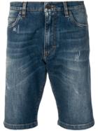 Dolce & Gabbana Distressed Denim Shorts - Blue