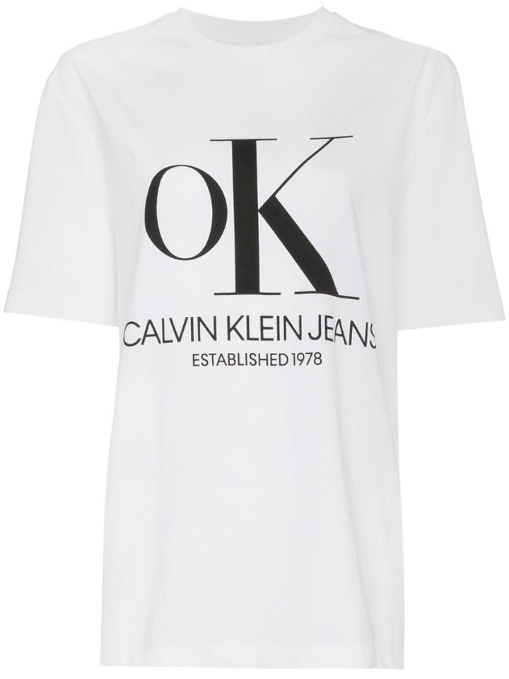 Calvin Klein Jeans Est. 1978 Ok Print T-shirt - White