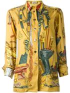 Hermès Vintage Nautical Print Shirt, Women's, Size: 38, Yellow