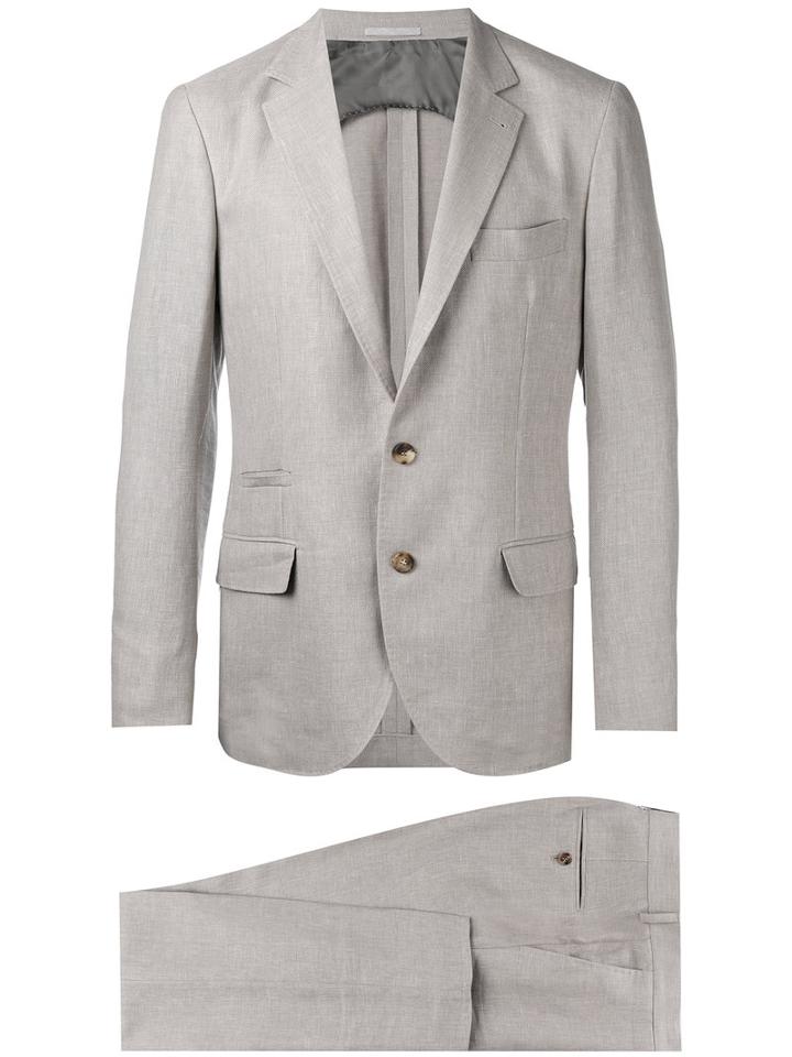 Brunello Cucinelli Formal Two-piece Suit, Men's, Size: 50, Nude/neutrals, Silk/linen/flax/wool/cupro