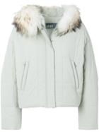 Army Yves Salomon Hooded Quilted Jacket - Nude & Neutrals