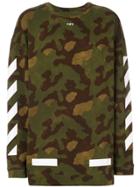 Off-white Military Stripe Sweater - Green