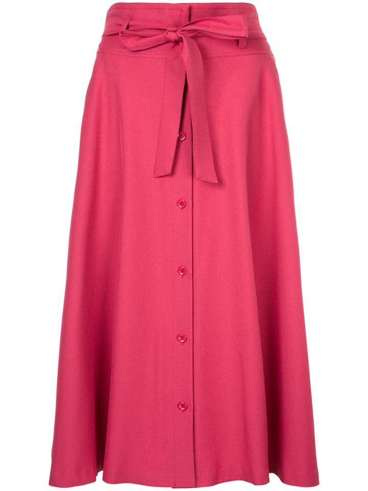 Guild Prime Tie Waist Midi Skirt - Pink & Purple