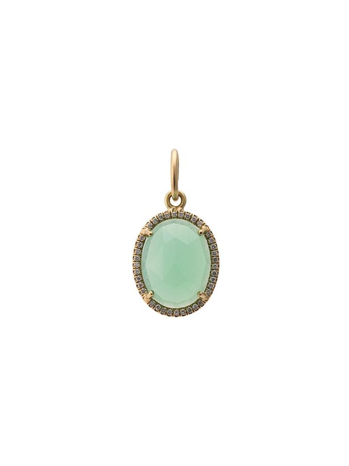 Irene Neuwirth 18kt Yellow Gold Chrysoprase And Diamond Charm - Green