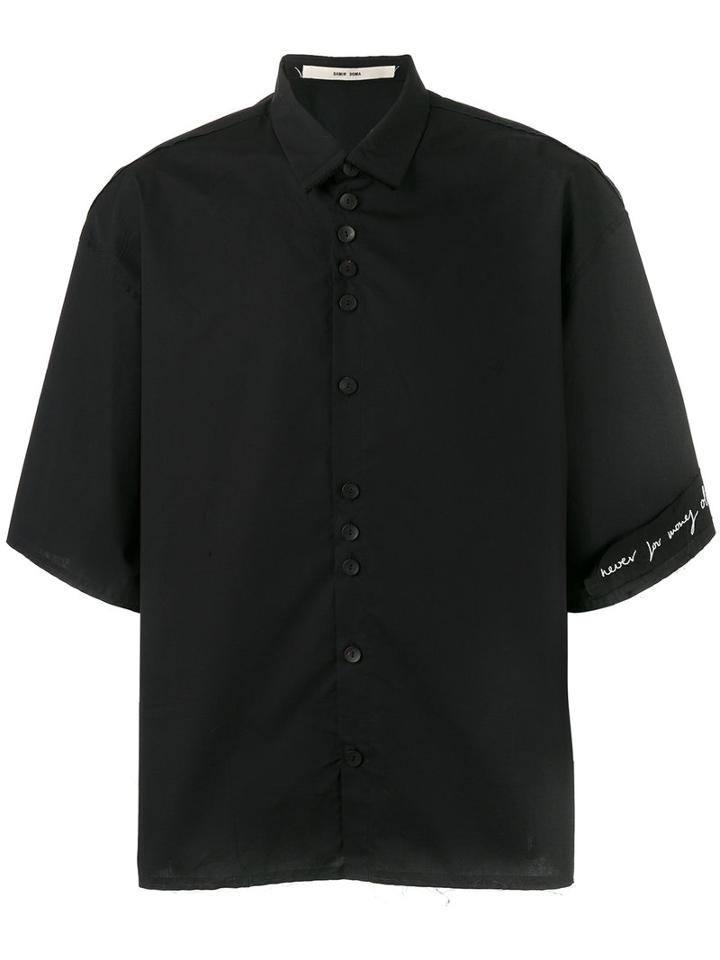Damir Doma Quote Detail Shirt, Men's, Size: Large, Black, Cotton