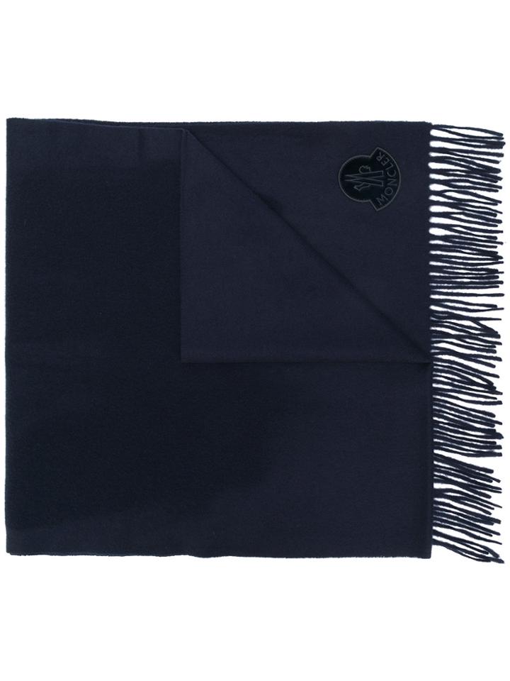 Moncler Fringed Scarf - Blue
