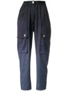 Sonia Rykiel Straight Cargo Trousers - Blue