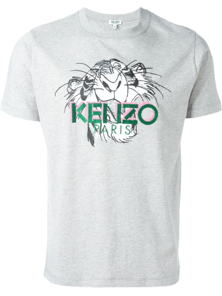 Kenzo 'jungle Kenzo' T-shirt, Men's, Size: Large, Grey, Cotton
