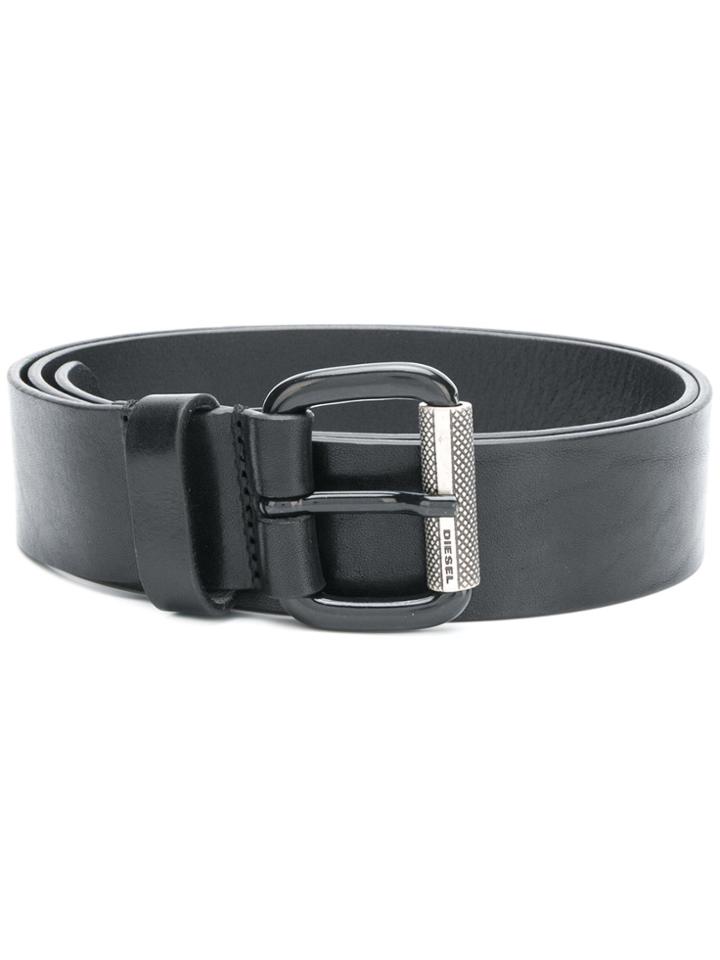 Diesel Engraved Buckle Belt - Black