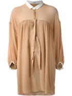Chloé Contrasted Collar Shirt Dress