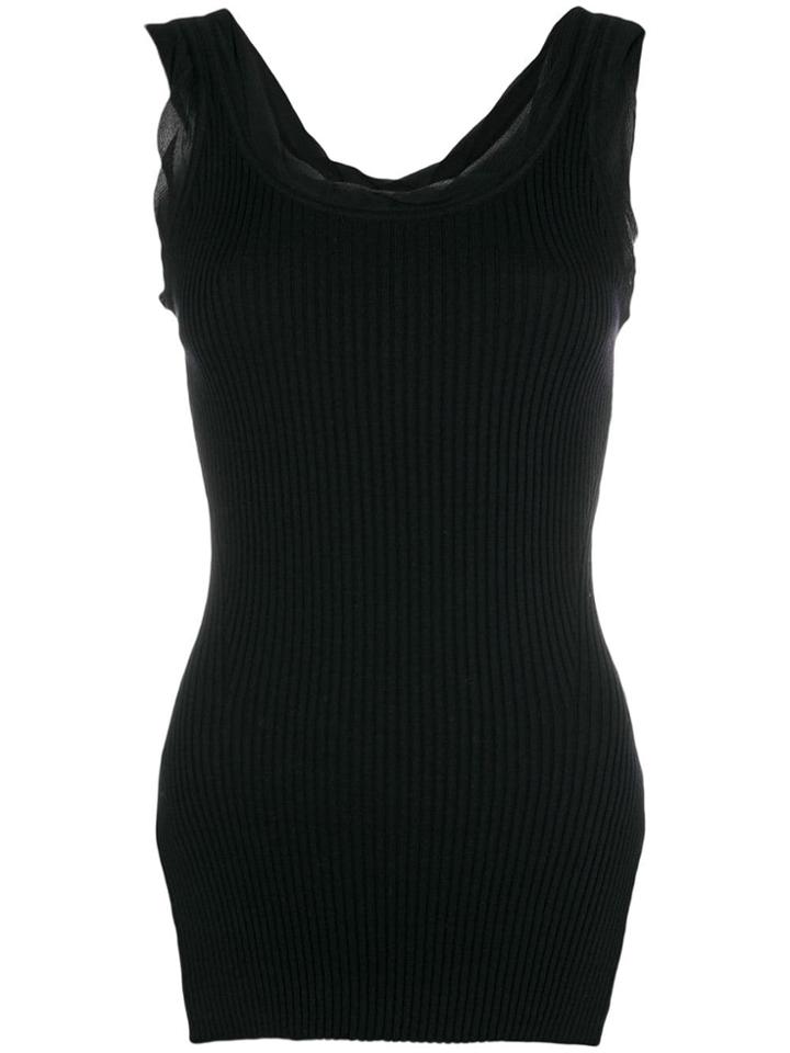 3.1 Phillip Lim Ribbed Tank Top - Black
