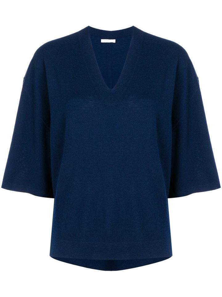 6397 Boxy Fit Knitted Top - Blue