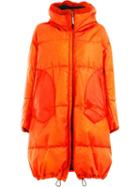 Isaac Sellam Experience Leather Padded Coat - Orange