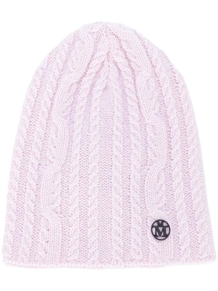 Maison Michel - Elvis Beanie - Women - Cashmere/wool - One Size, Pink/purple, Cashmere/wool