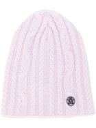 Maison Michel - Elvis Beanie - Women - Cashmere/wool - One Size, Pink/purple, Cashmere/wool