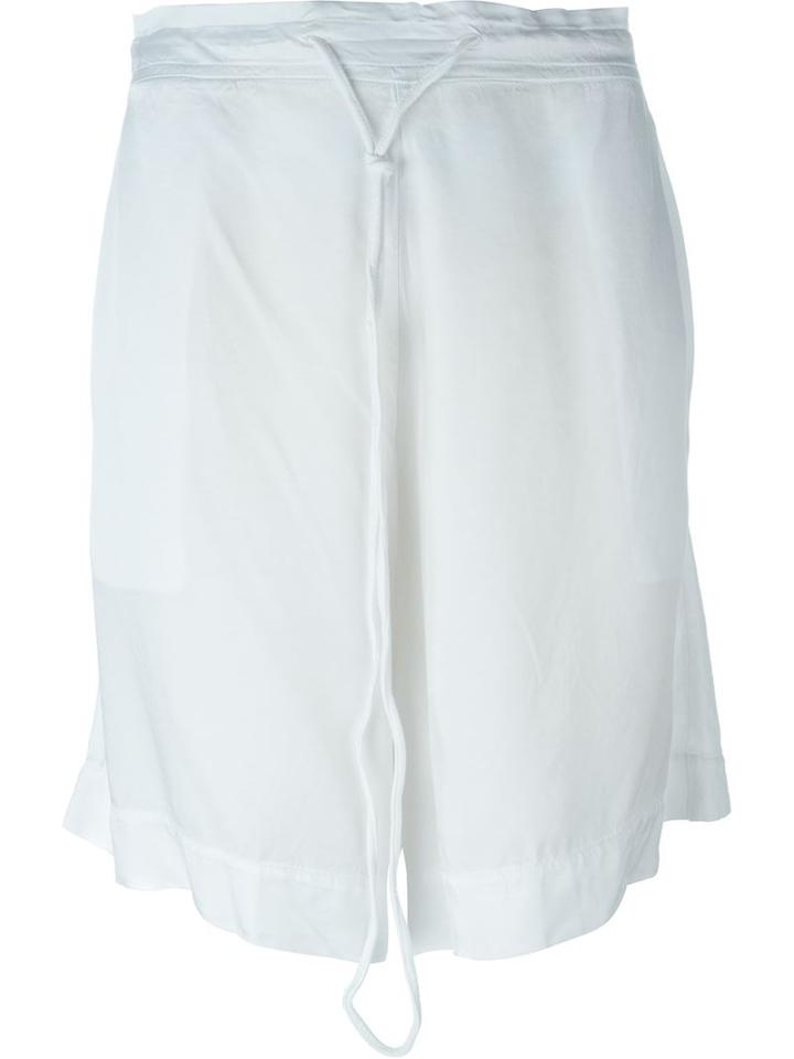 Andrea Ya Aqov Drawstring Shorts, Women's, Size: Xs, White, Modal/cotton/cupro