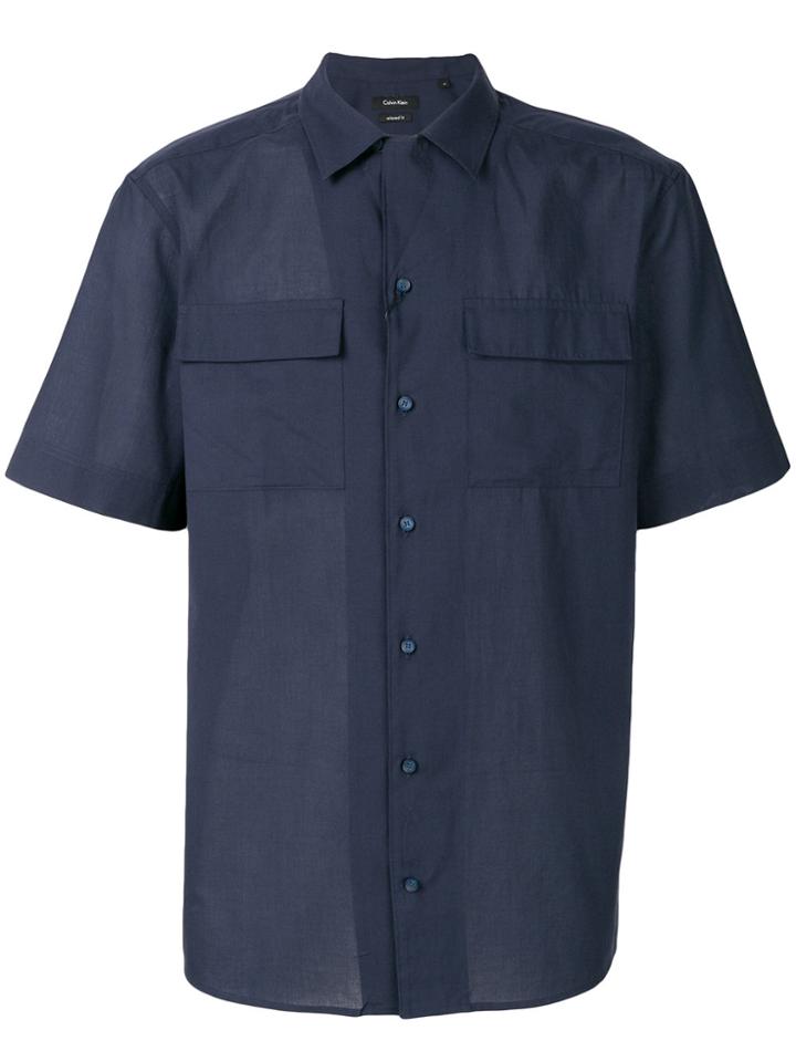 Calvin Klein 205w39nyc Slim Poplin Shirt - Blue