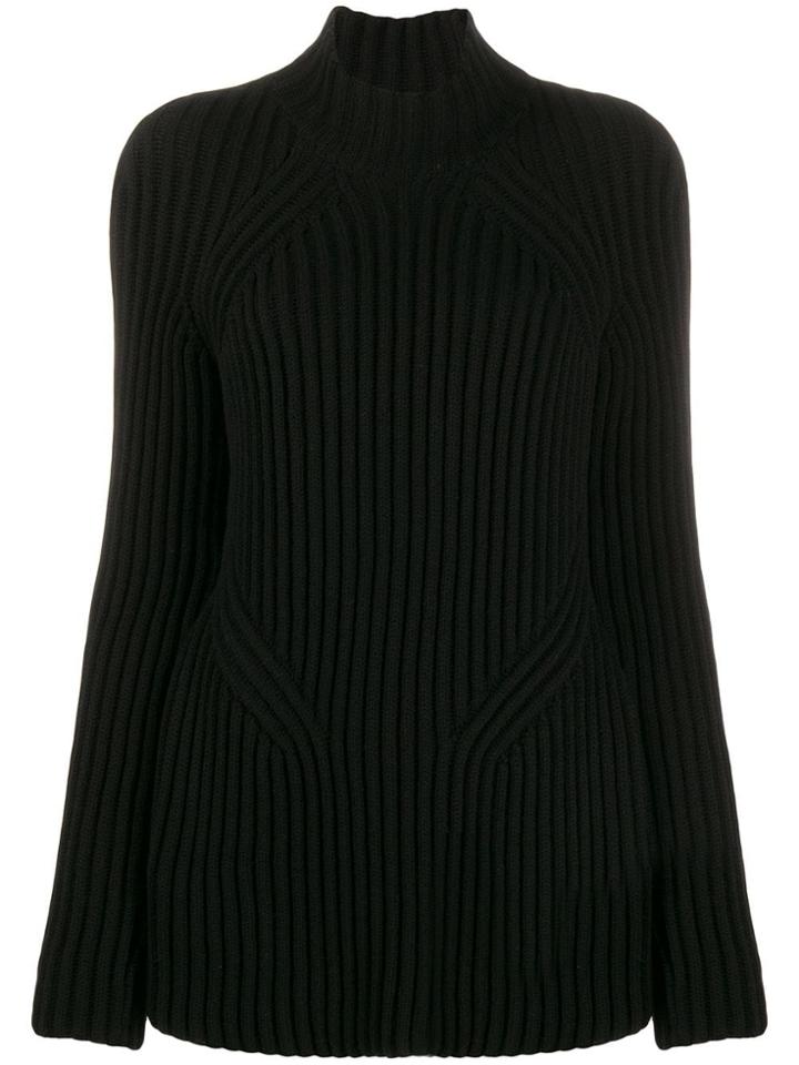 Givenchy Ribbed Turtle Neck Jumper - Black