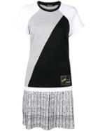Roberto Cavalli Short Panelled Dress - White