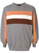 Caban Striped Relaxed-fit Jumper - Grey