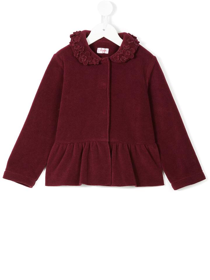 Il Gufo - Floral Collar Jacket - Kids - Polyester/viscose - 4 Yrs, Pink/purple