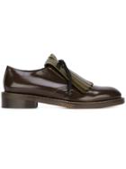 Marni Fringed Lace-up Derby Shoes - Brown
