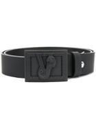 Versace Jeans Logo Plate Buckle Belt - Black