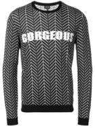 Giorgio Armani Graphic Print Sweater - Black