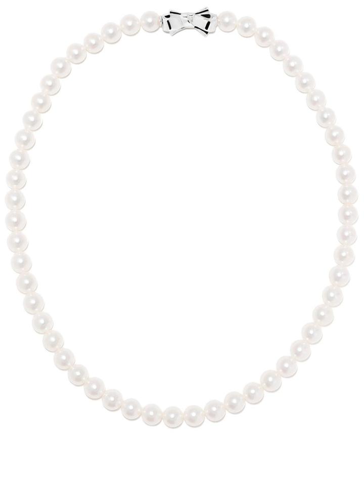 Tasaki 7.5mm Akoya Pearl Choker - Silver