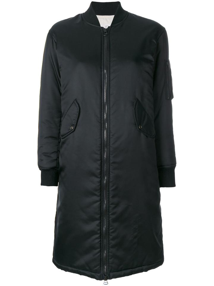 As65 Long Bomber Jacket - Black