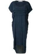Mara Mac Draped Midi Dress - Blue