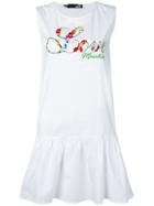 Love Moschino Embroidered Shift Dress - White